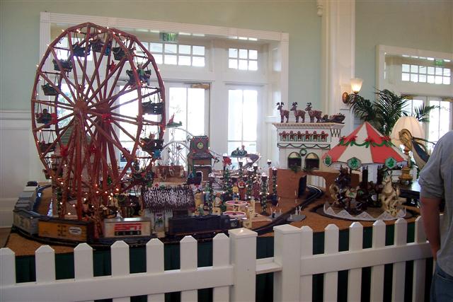 Boardwalk Christmas display.