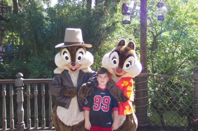 Brandon with Chip and Dale