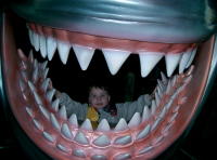 Brendan in Bruce's mouth!