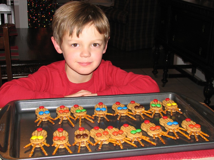 C with reindeer cookies