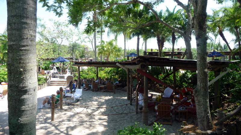 Cabanas near the Shark Pool Typhoon Lagoon