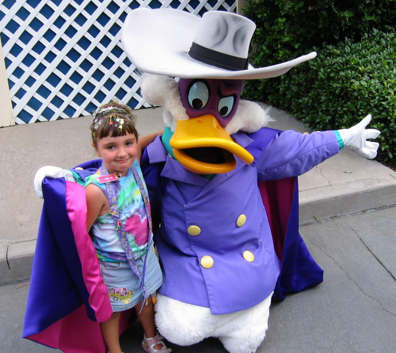 Caitlyn with Darkwing Duck