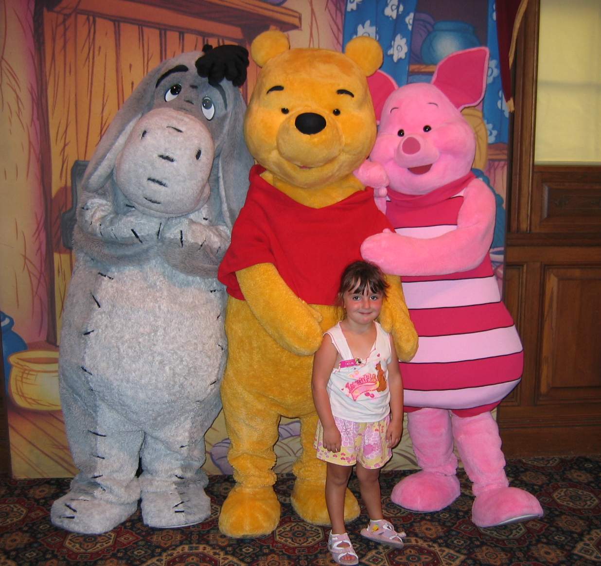 Caitlyn with Pooh friends