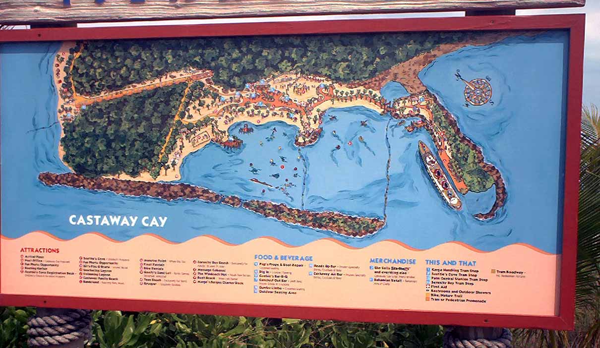 Castaway Cay map