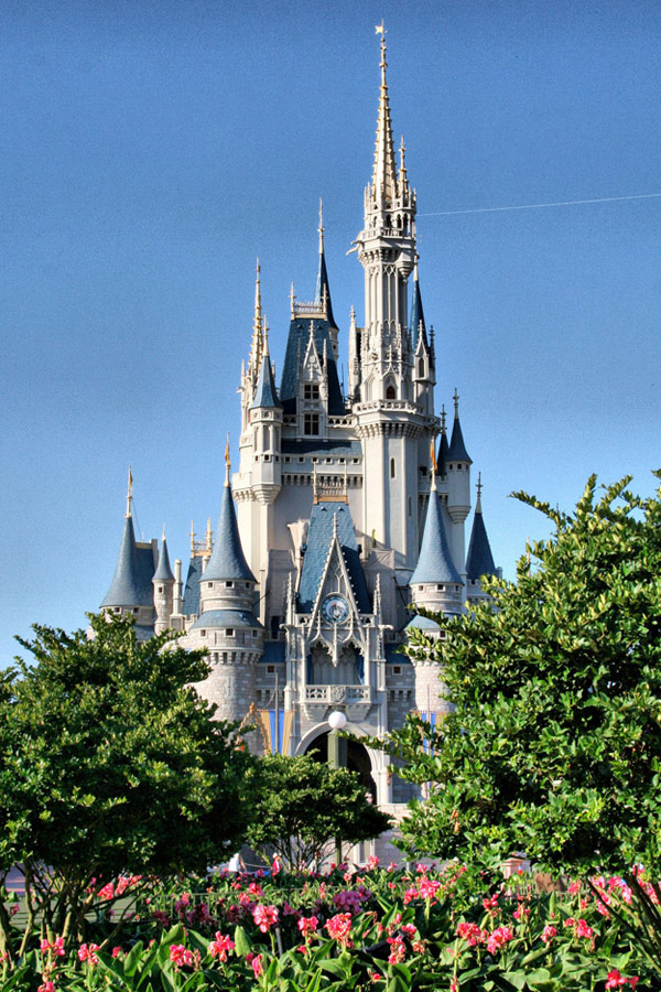 Castle with flowers