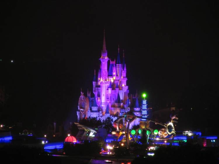 Cinderella Castle at night