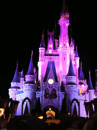 Cinderella Castle at night