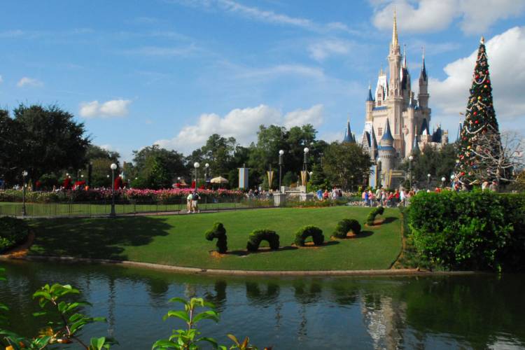 Cinderella Castle Christmas Season Daytime