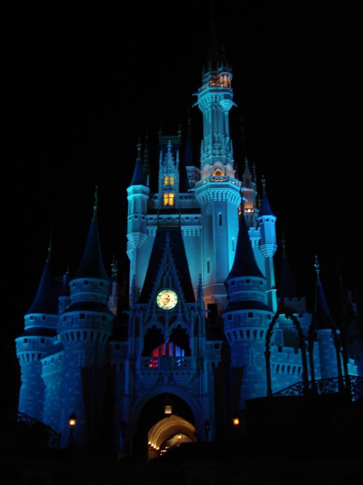 Cinderella's Castle in light blue