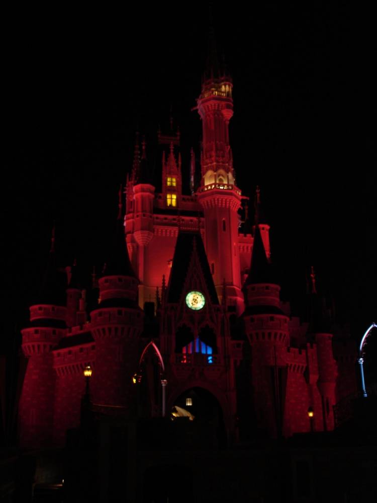 Cinderella's Castle in red