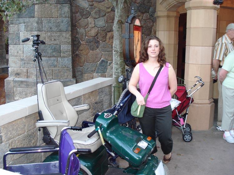 claudia with Bob's cart