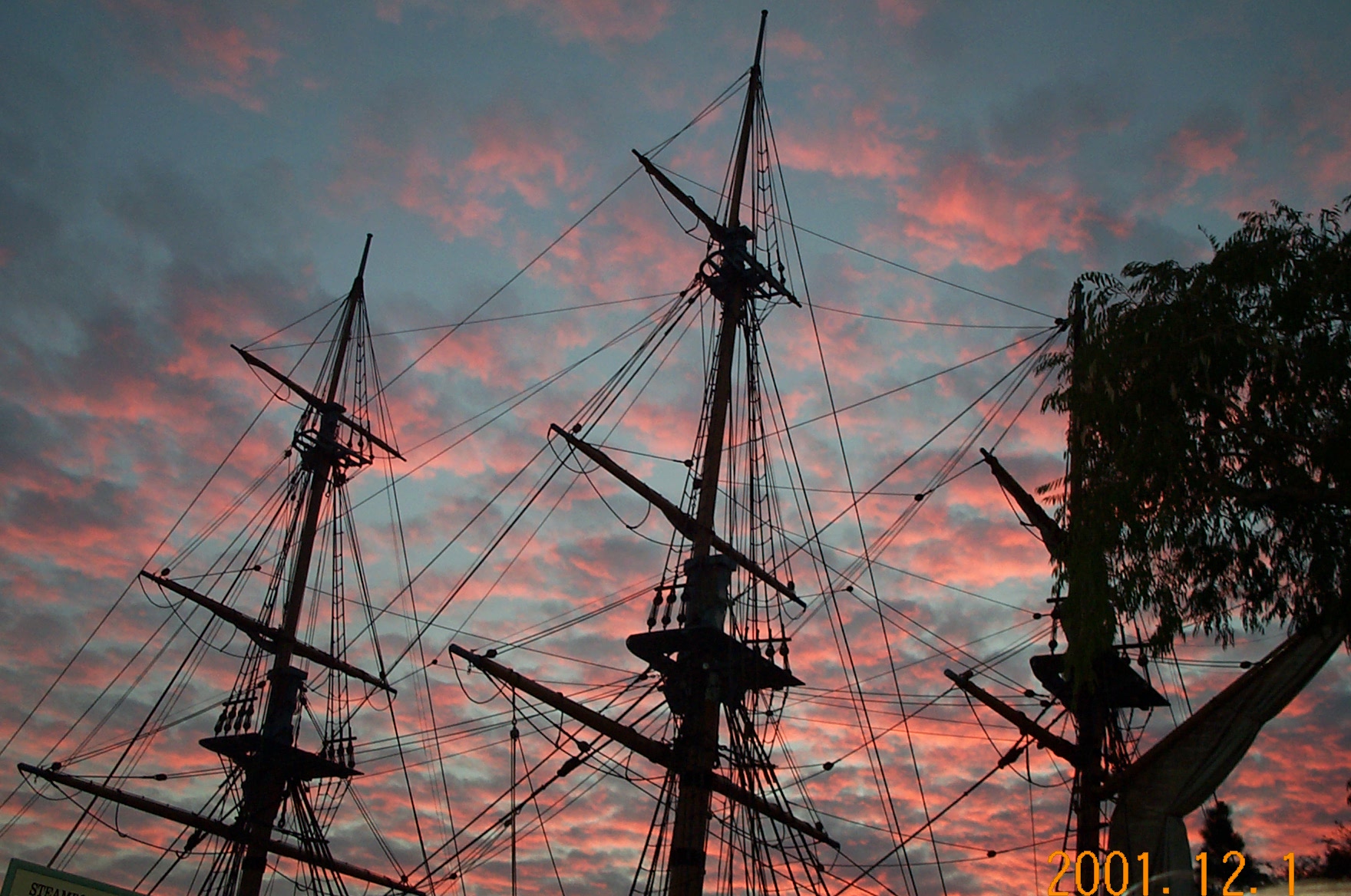 Columbia Ship at Sunset