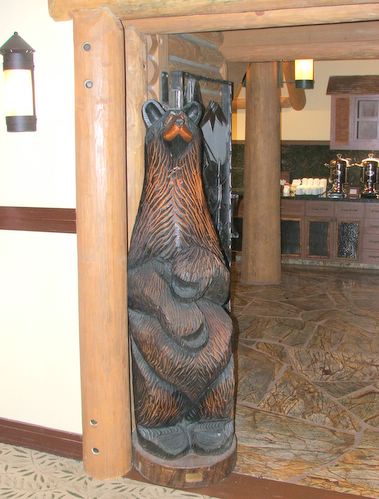 Concierge log cabin entrance