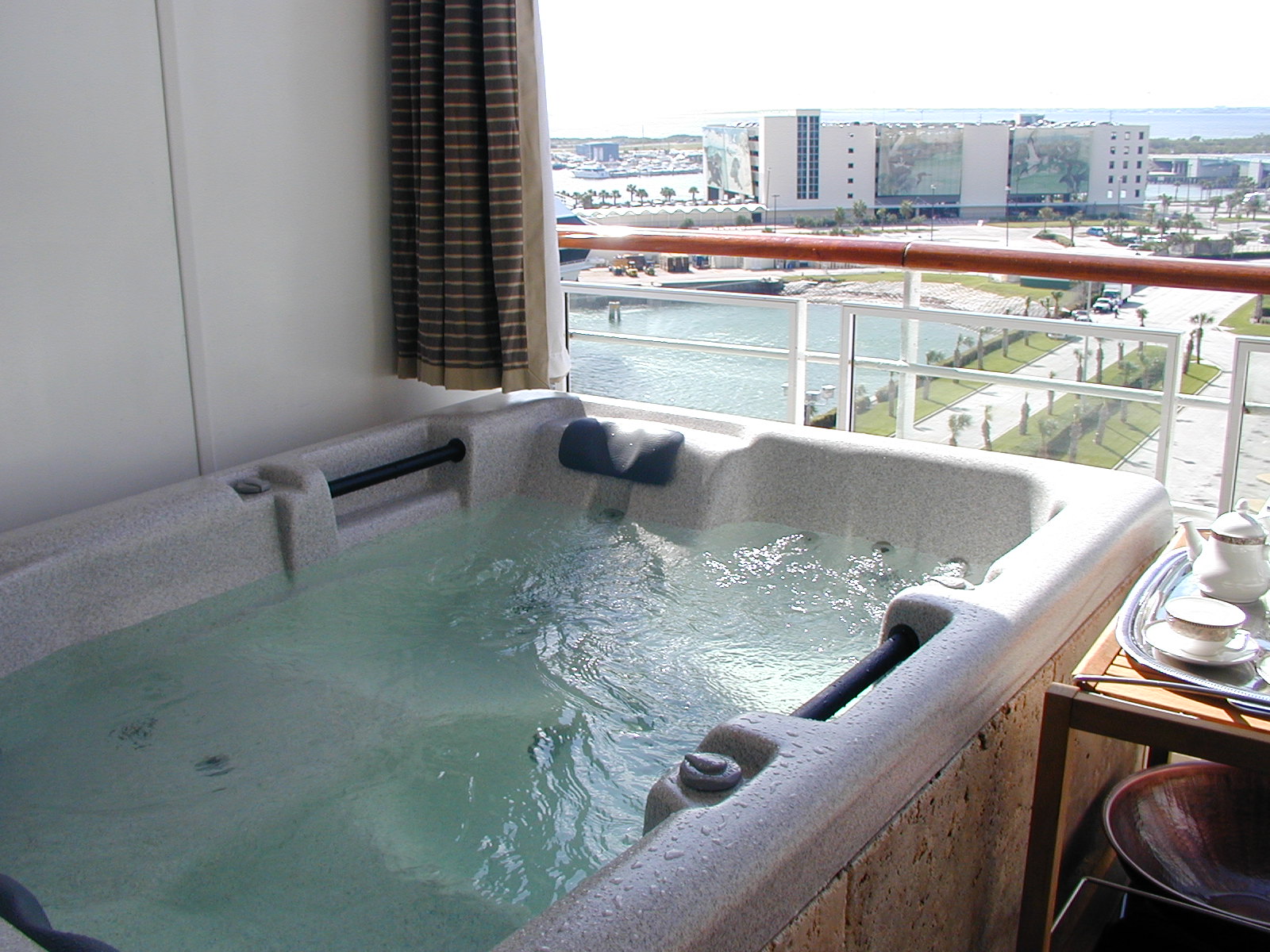couples villa hottub