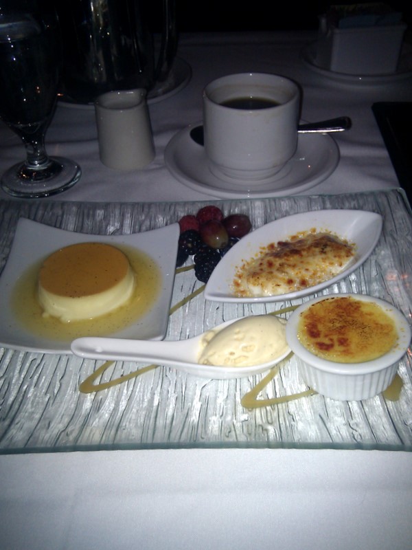 Creme brulee dessert at Bistro de Paris