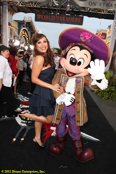 Dancer Cheryl Burke and Mickey Mouse