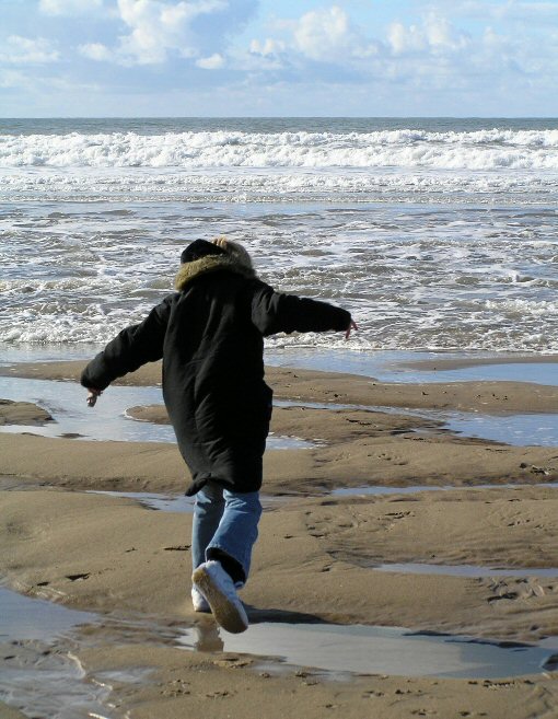 DD on Woolacombe Beach, Devon, UK