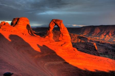 Delicate Arch at sunset