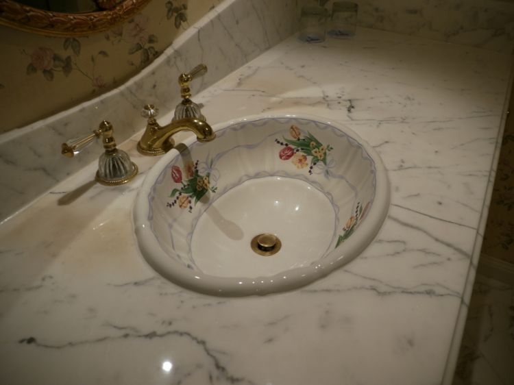 Detail of sink and fixtures master bath