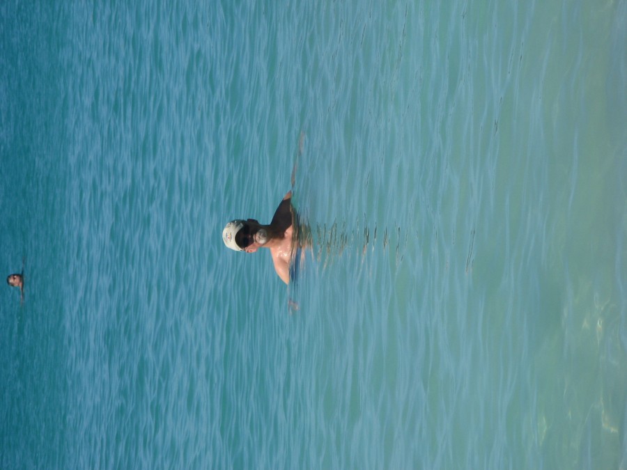 DH in water-must have been HOT!