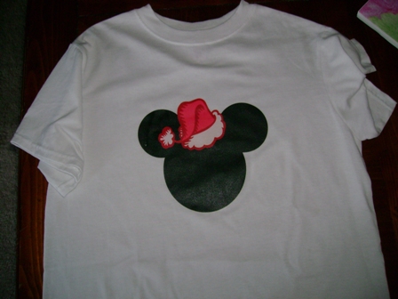 Disney Mickey Santa Head shirt