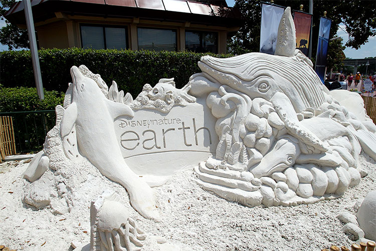 Disney Nature sand sculpture