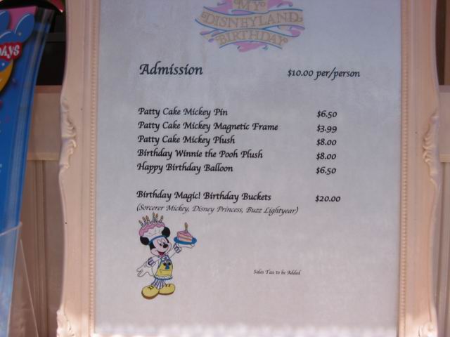 Disneyland Birthday Party Gifts