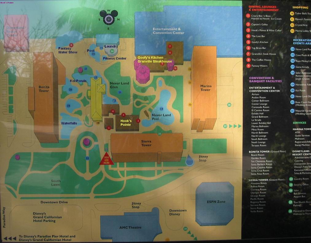 Disneyland Hotel Map
