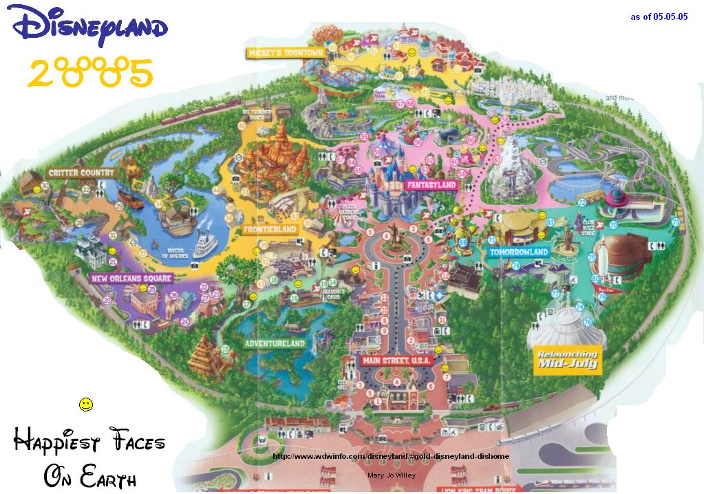 Disneyland Map 2005