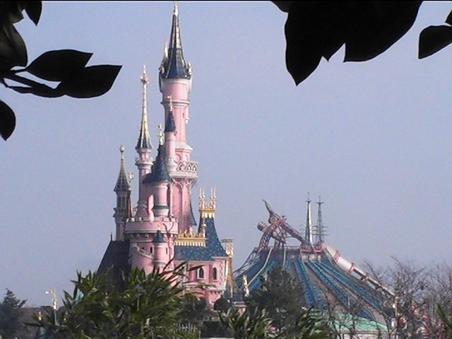 Disneyland Paris Castle and Space Mountain