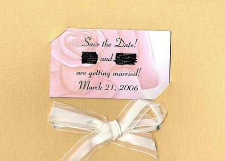 diy save the date card w/ magnet on front