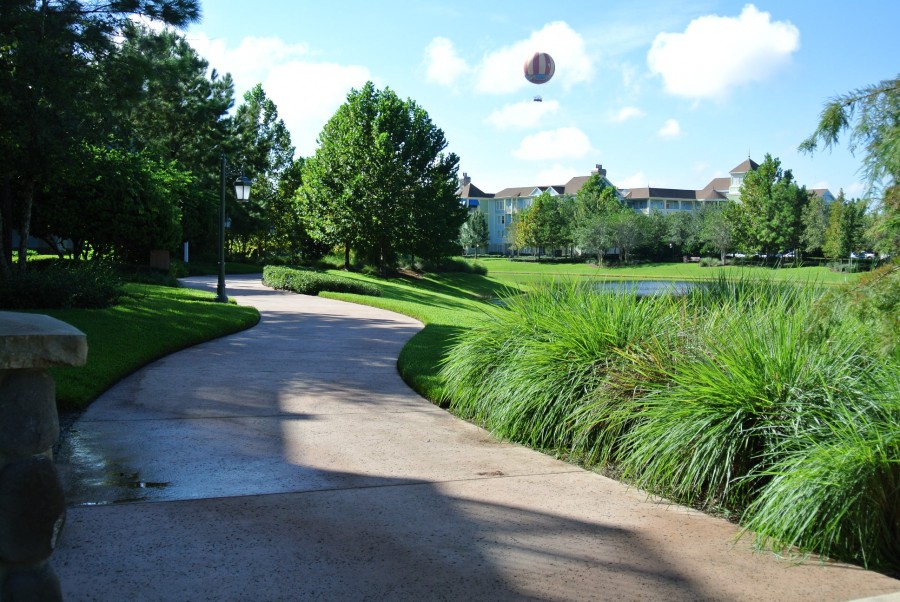 down the path