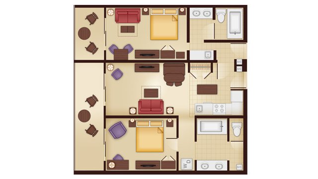 dvc floorplan akl jambo  2bdrm jpg The DIS Disney 