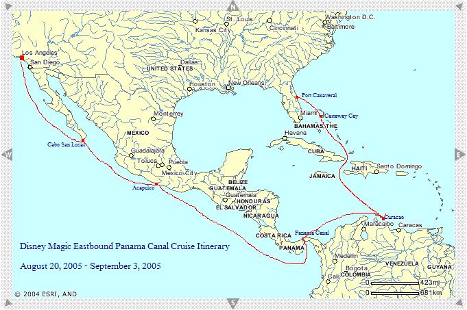 Eastbound Panama Canal Cruise Itinerary