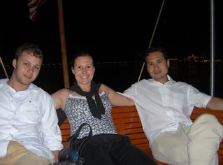 Ejoying a perfect evening on a Magic Kingdom Boat