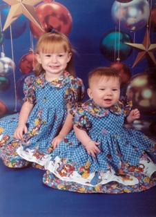 Emily and Madison - Christmas 2004