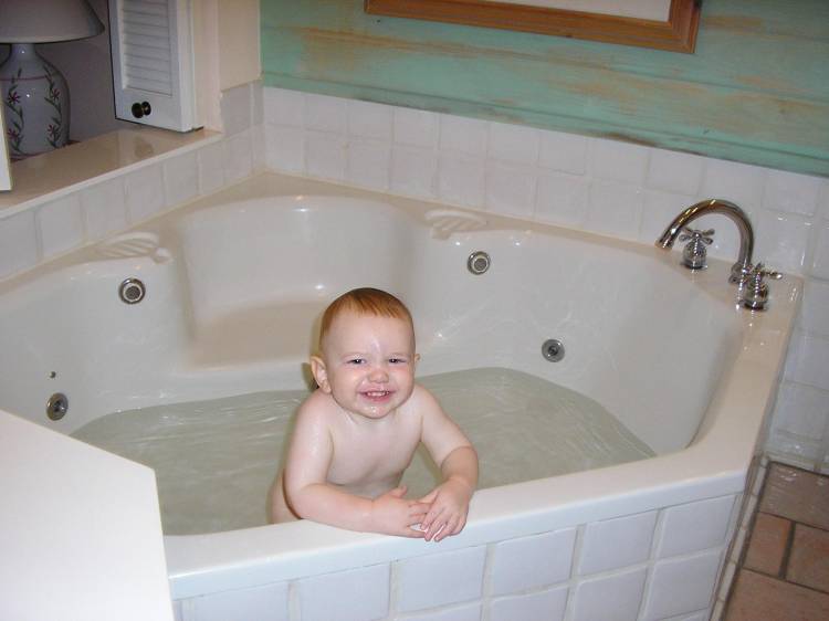 Enjoying the Tub at OKW