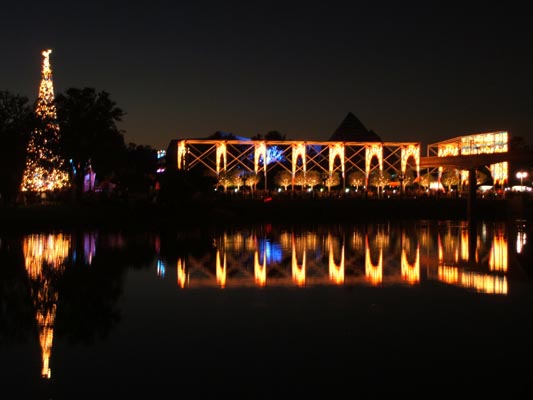 Epcot Christmas lights