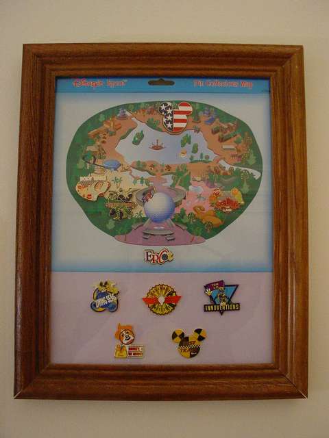 Epcot Map Framed Pin Set