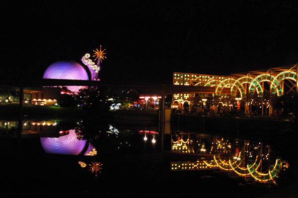 Epcot Sign and Christmas Tunnel