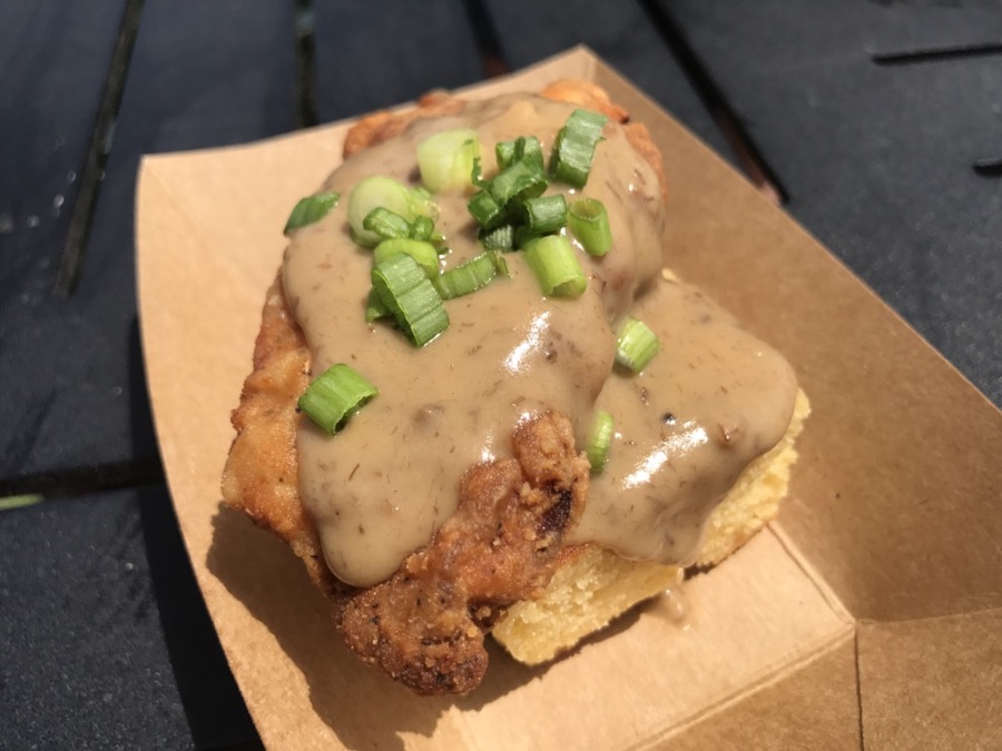 Farm Fresh-Crispy Chicken With Griddled Cornbread And Red Eye Gravy