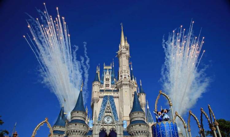 Fireworks at Cinderella's Castle