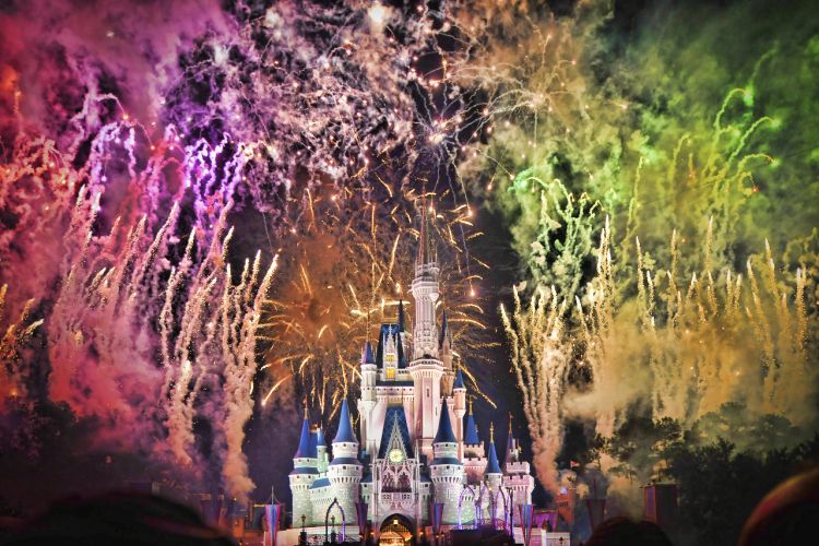 fireworks over the castle