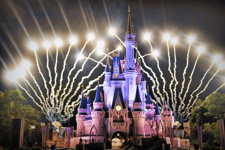 fireworks over the castle