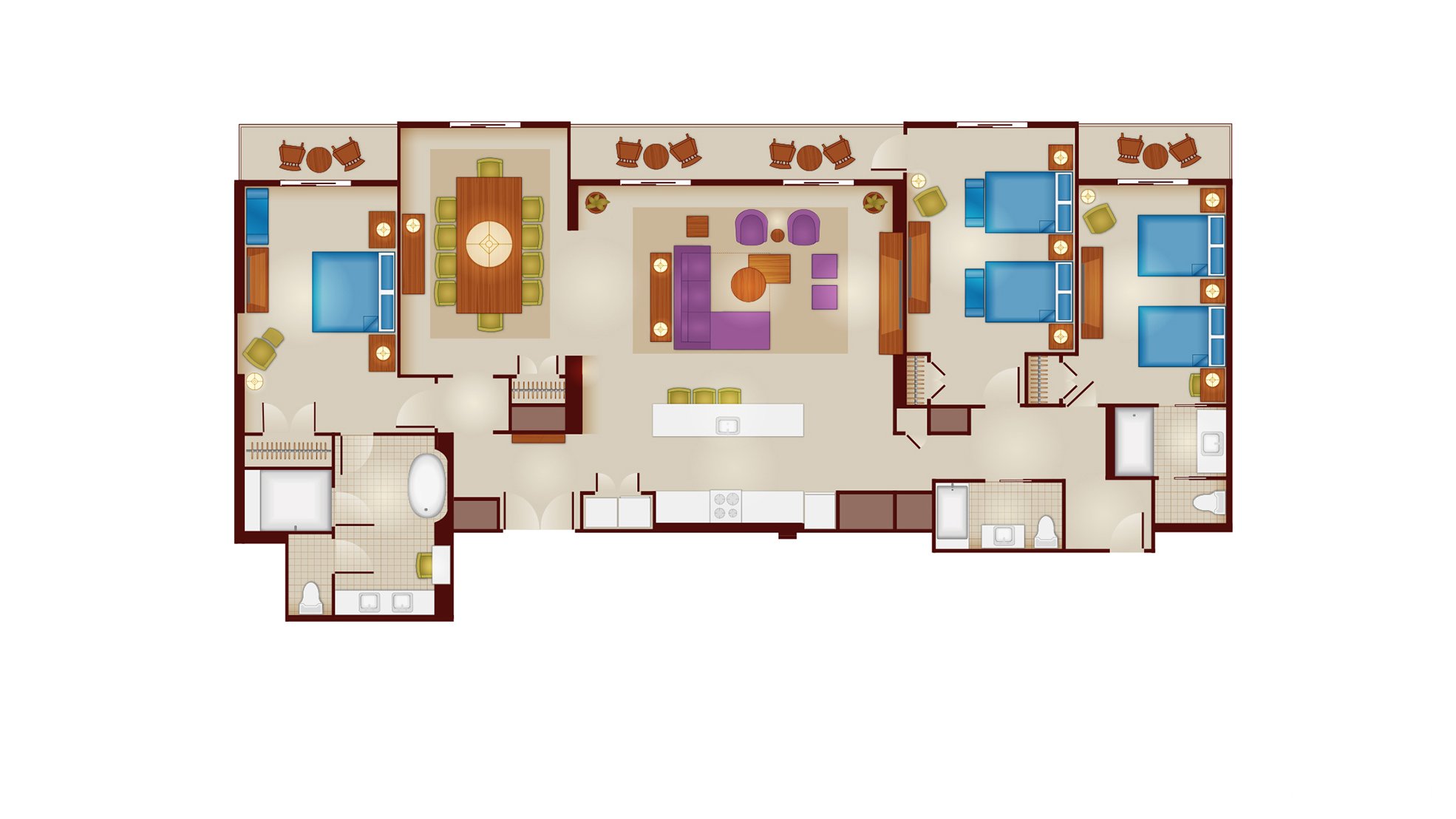 Floorplans For 3 Bedroom Grand Villa At Disney S Riviera Resort