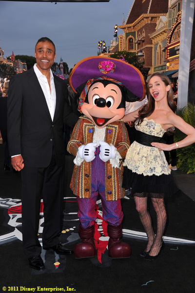 Former NBA player Rick Fox, Mickey Mouse and actress Eliza Dushku