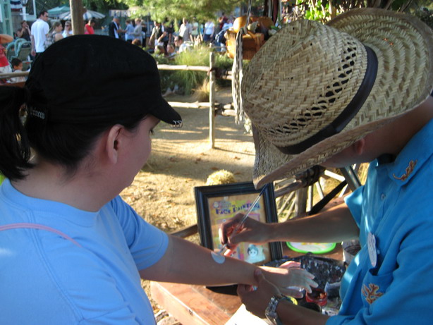 Getting tattooed at Disneyland