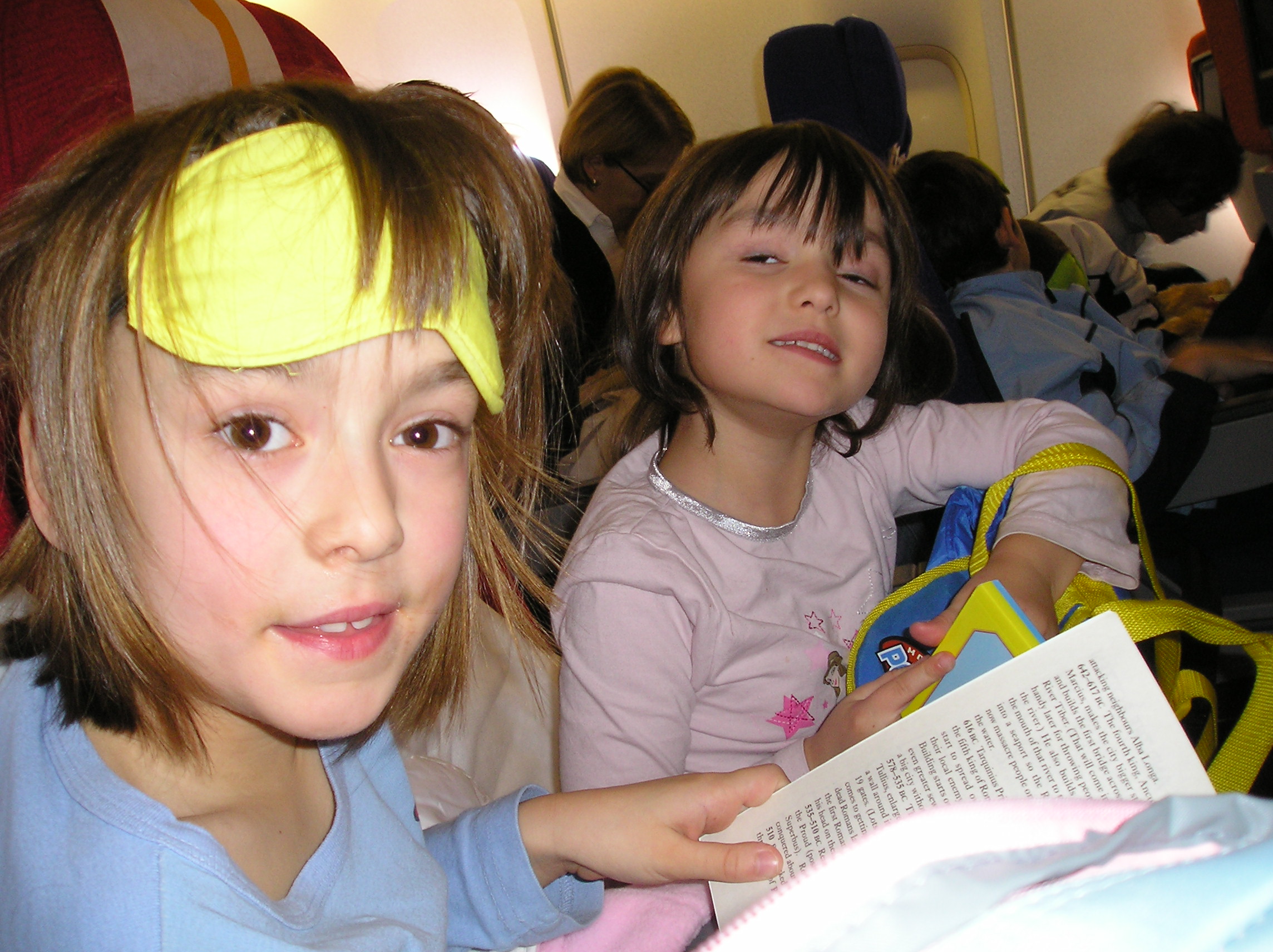 Girls waiting for take off