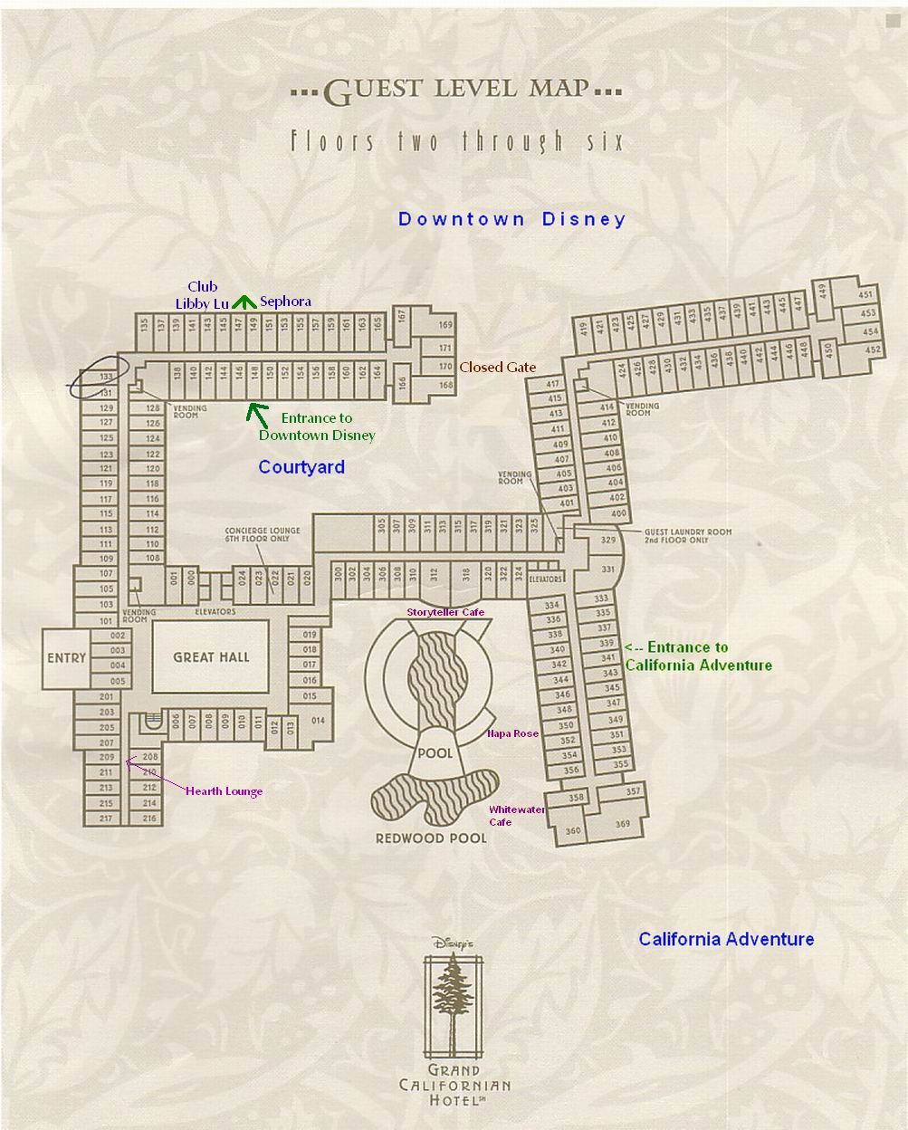 Grand Californian Map