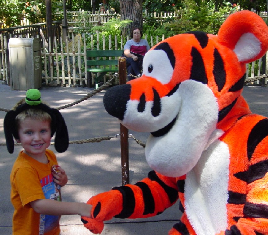 Gray meeting Tigger
